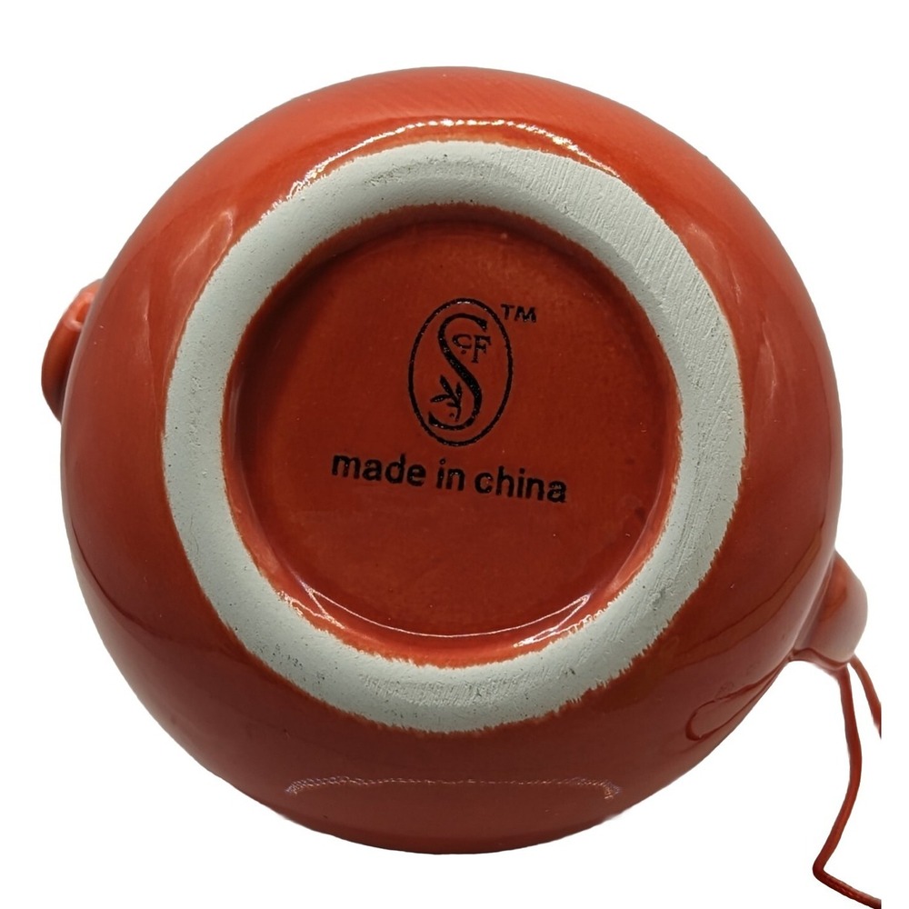 Seasons of Cannon Falls Red Orange Ball Pitcher Yellow Disc Jug Ornaments - Picture 7 of 15